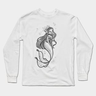 Mermaid Sketch Long Sleeve T-Shirt